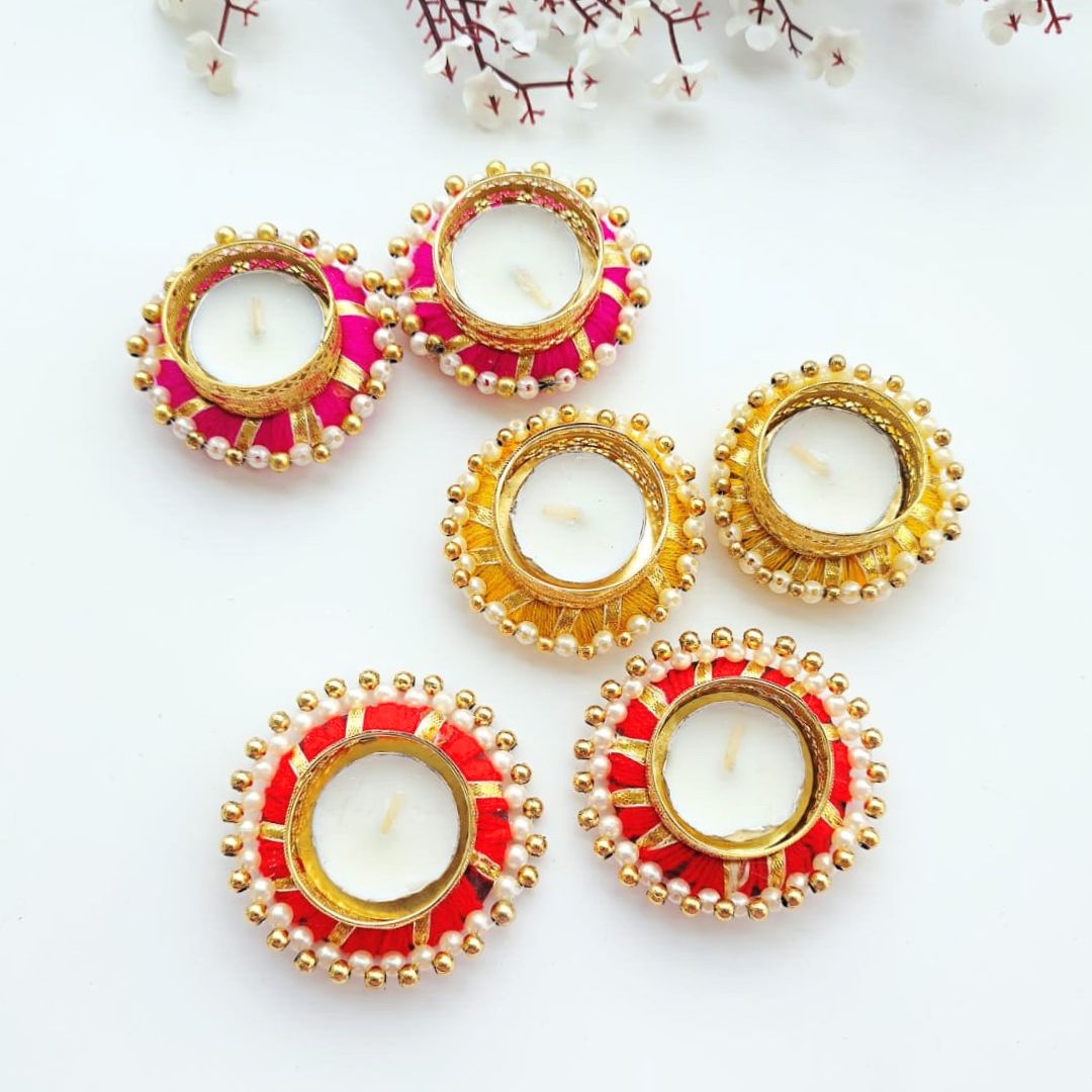 Beads T Lights Pair