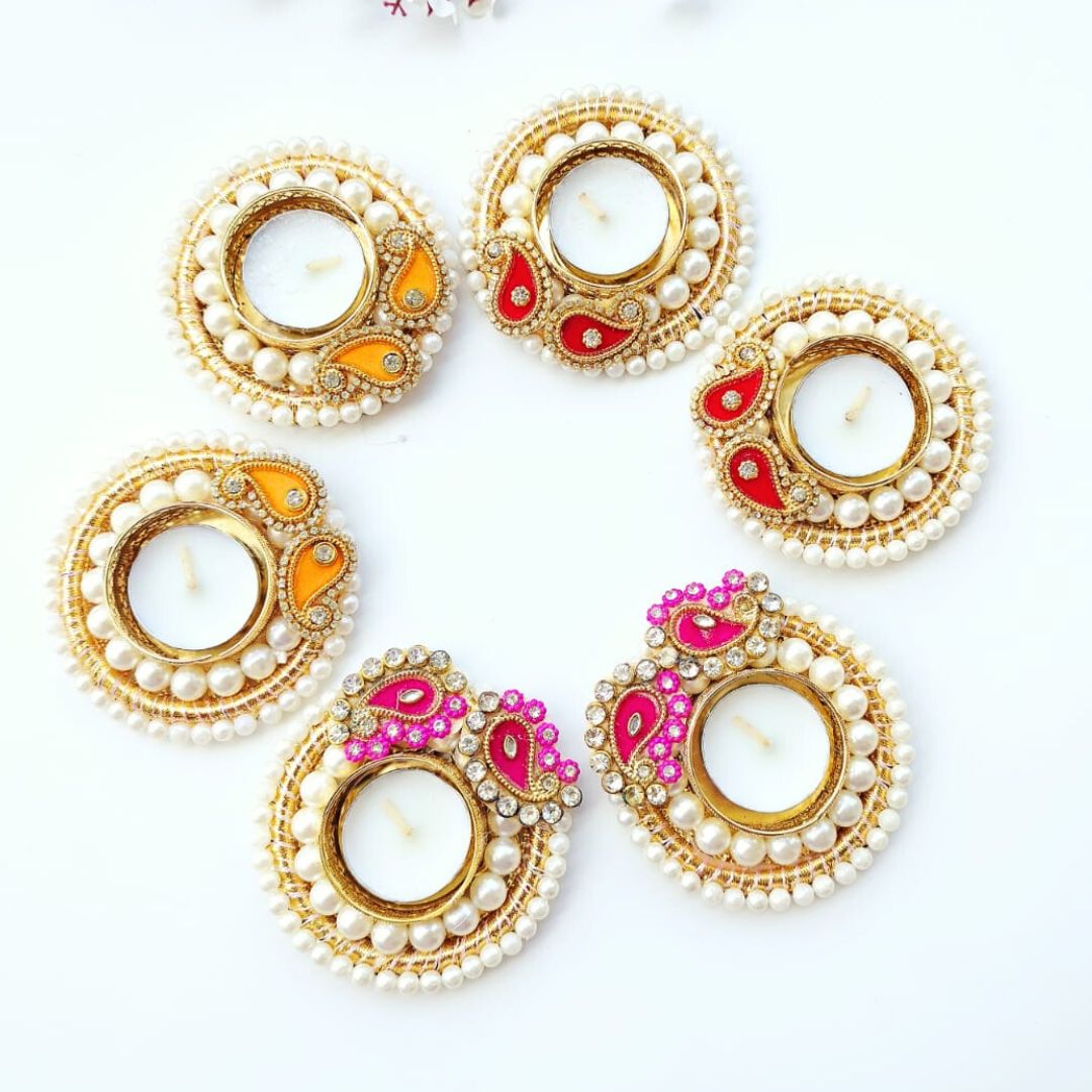 Beads & Booti T Lights Pair