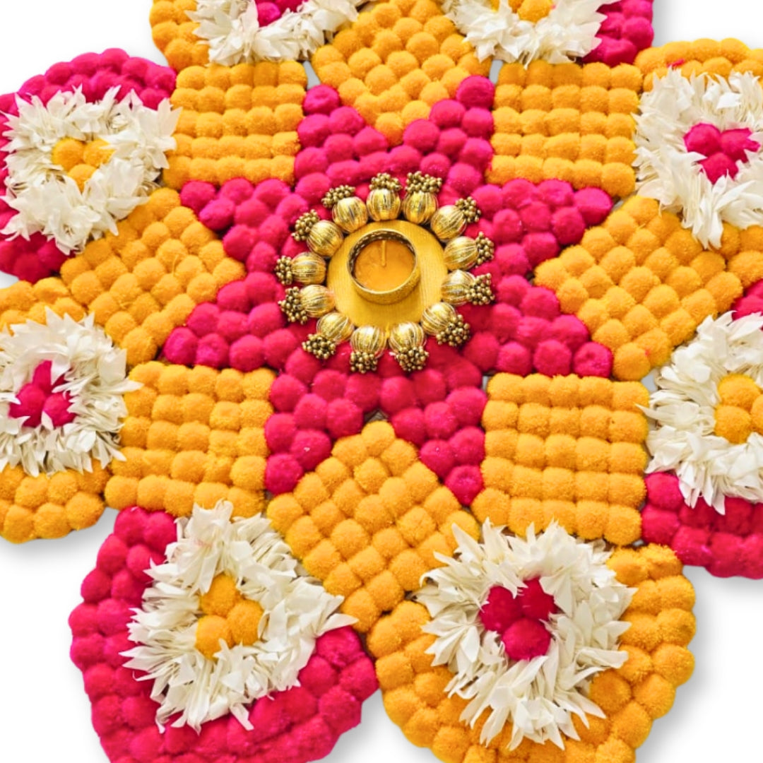 Big Pompom Rangoli