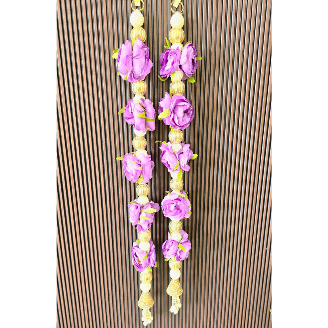 Purple Flower Hanging Pair