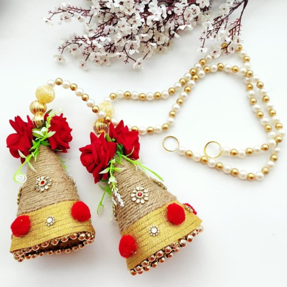 Rose & Jute Side Hangings Pair
