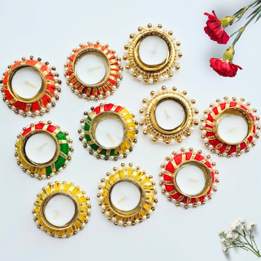 Beads T Lights Pair