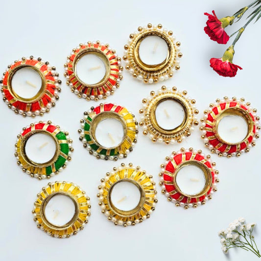 Beads T Lights Pair
