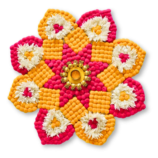 Big Pompom Rangoli